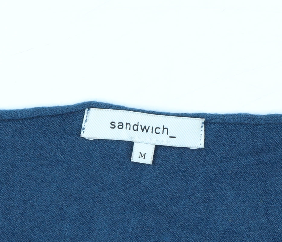 Sandwich Women Blue Wool Blend Cape Jumper Size M