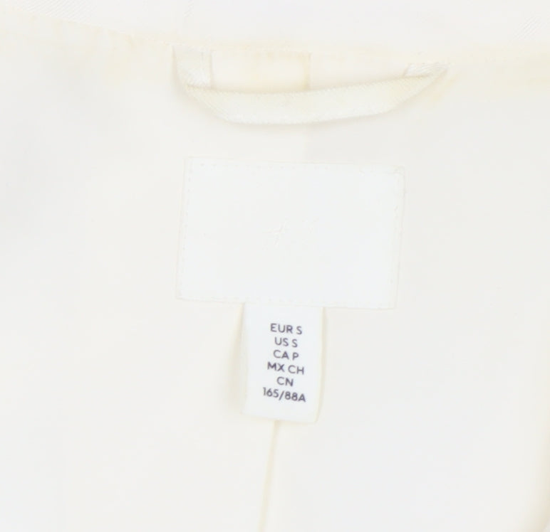 H&M Women’s Ivory Double-Breasted Blazer Jacket Size S