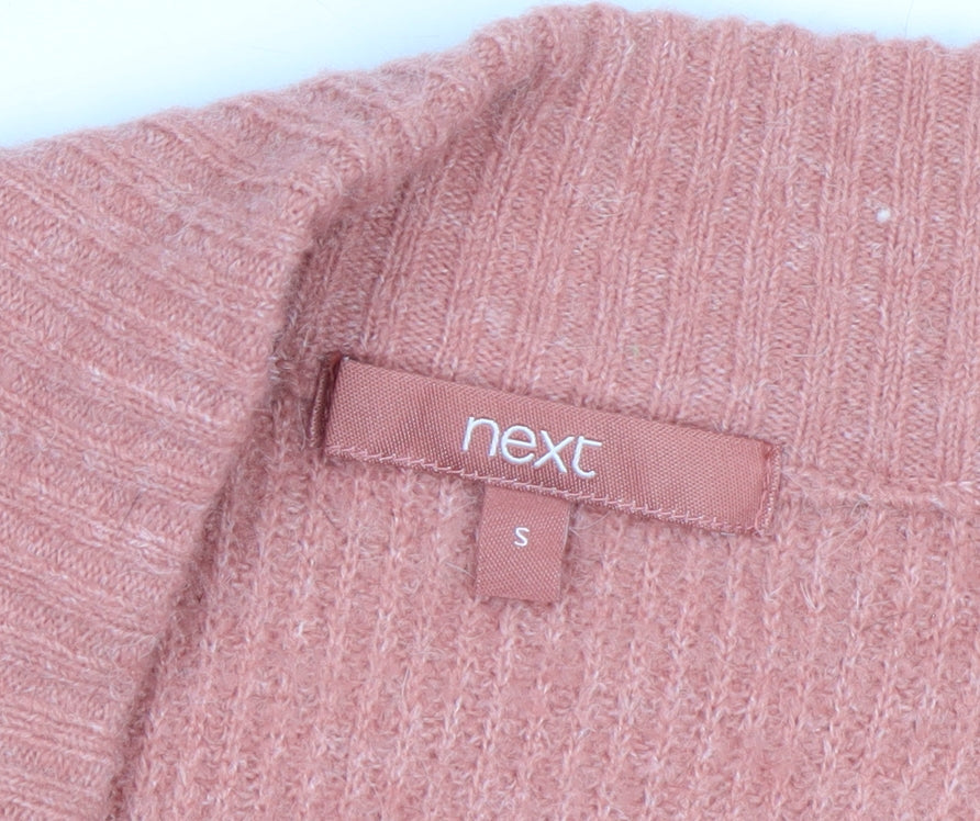 Next Women’s Pink & Grey Long Knit Cardigan Size S Regular Fit