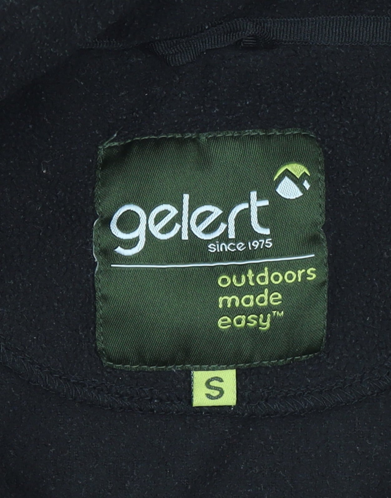 Gelert Men's Black Fleece Full Zip Outdoor Jacket Size S