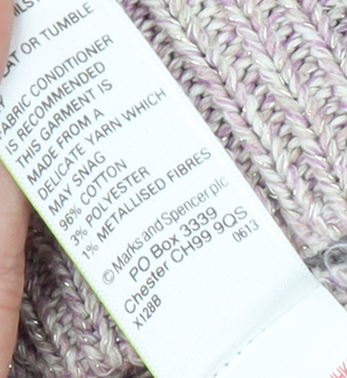 Marks & Spencer Womens Beige Chunky Knit Cotton Pullover Jumper UK 14