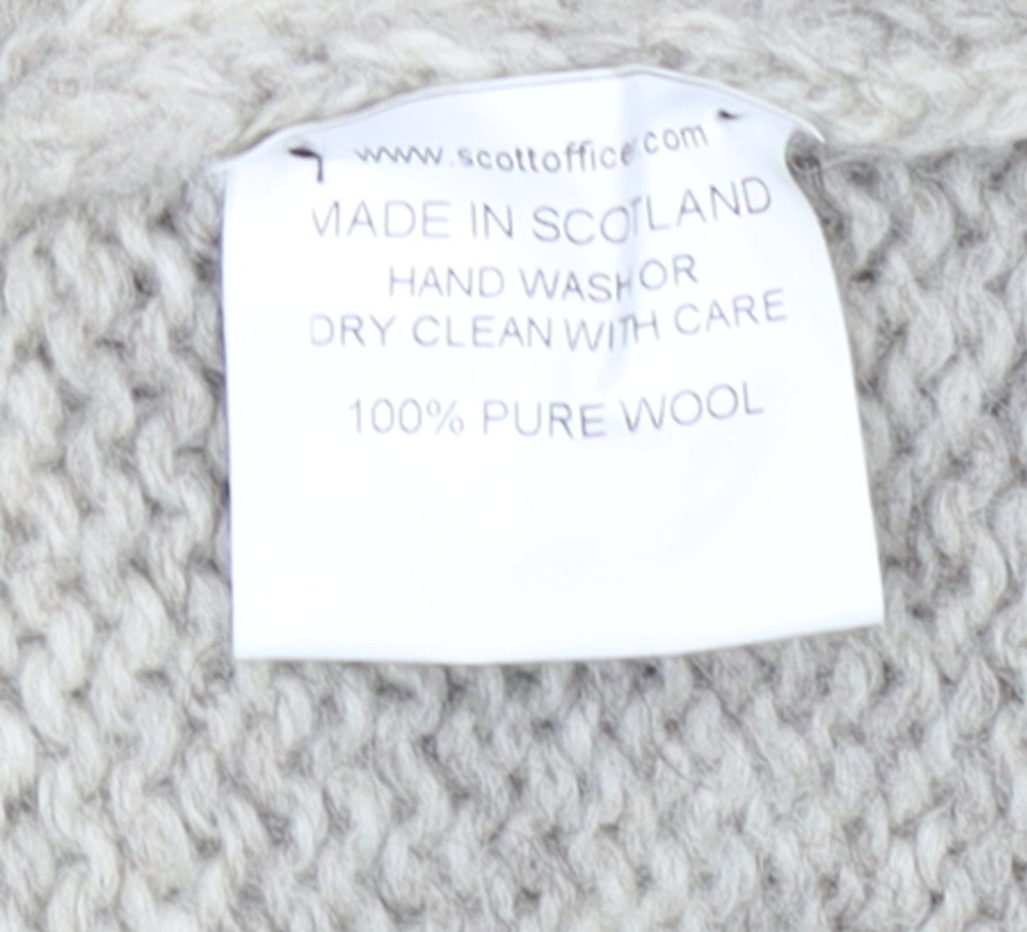 Scott Officer Women's Beige Wool Cowl Neck Jumper Size M