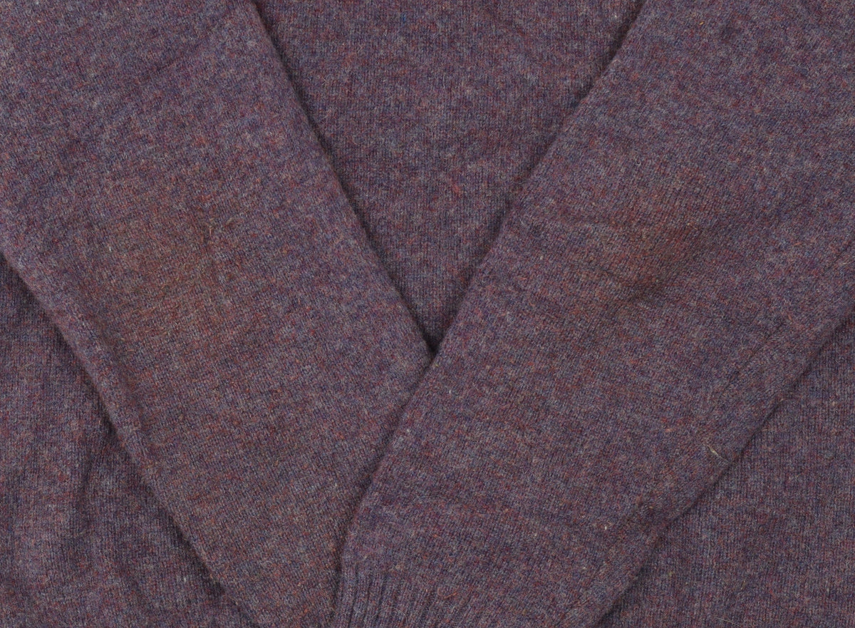 Brook Taverner Men’s Purple Lambswool V-Neck Jumper Size M
