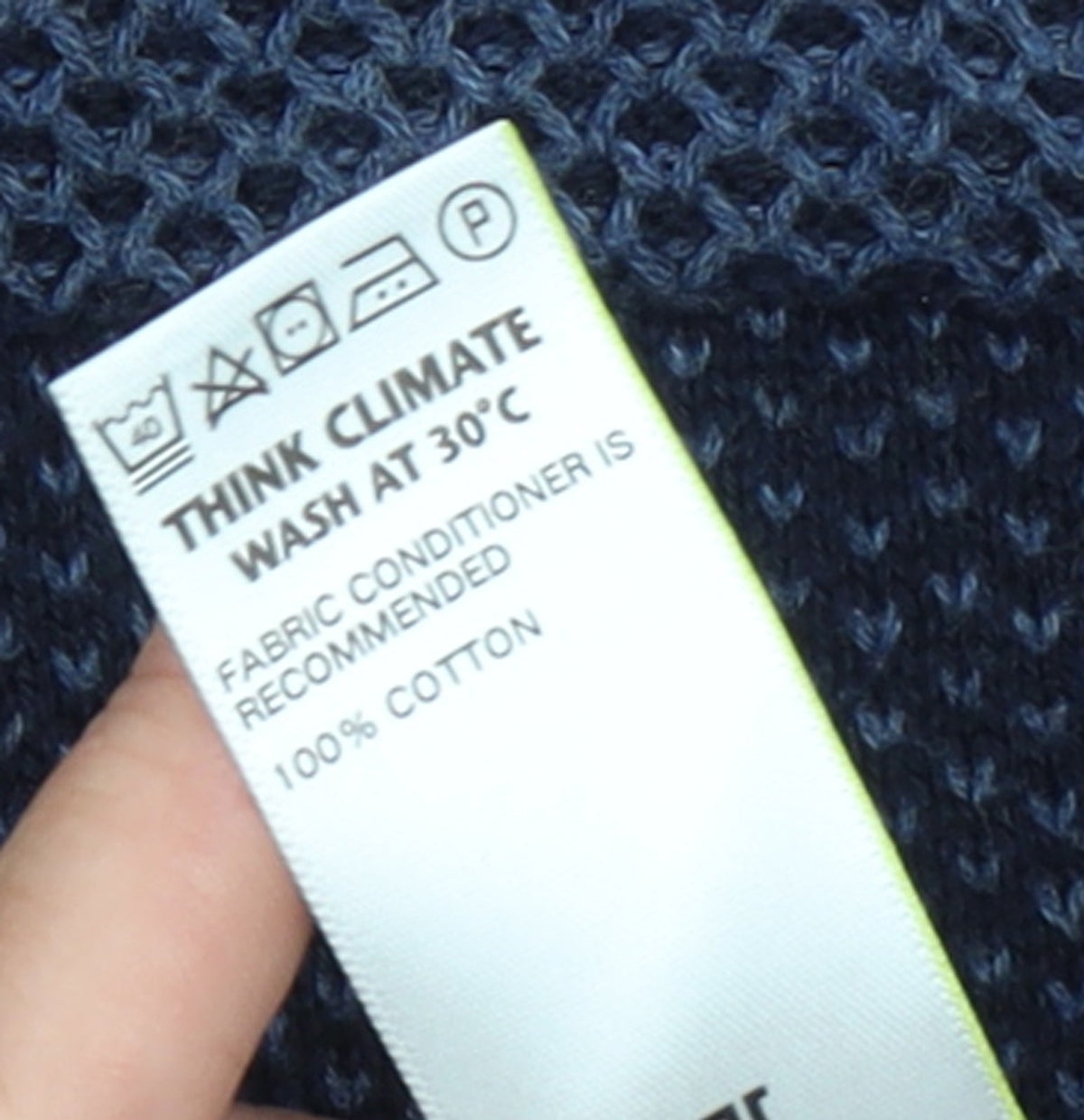 Marks & Spencer Men's Blue Cotton 1/2 Zip Jumper Size S