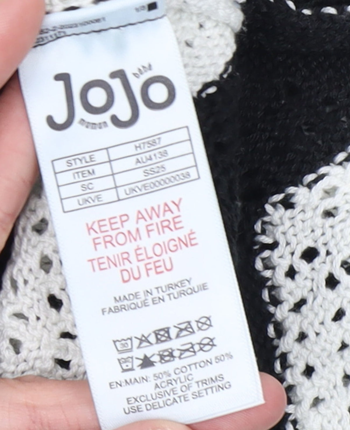 JoJo Maman Bébé Women’s Black White Knit Chevron Maternity Shift Dress M