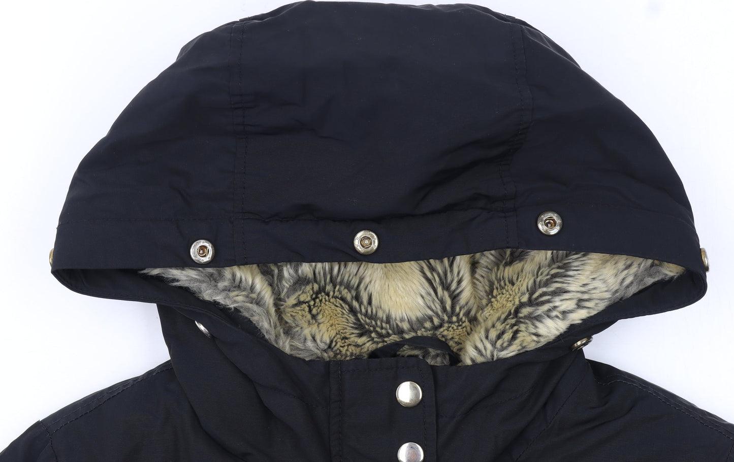 Topshop Women’s Black Petite Parka Jacket UK 10 Hooded Lined