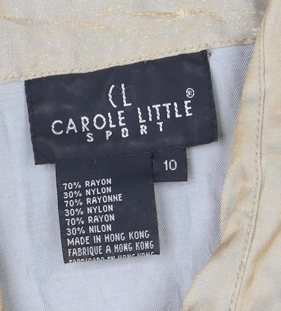 Carole Little Women’s Beige Long Sleeve Button-Up Shirt Size 10