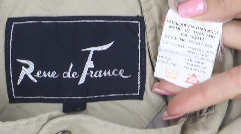 Rene Lezard Mens Beige L Bomber Jacket Cotton Blend Classic Style