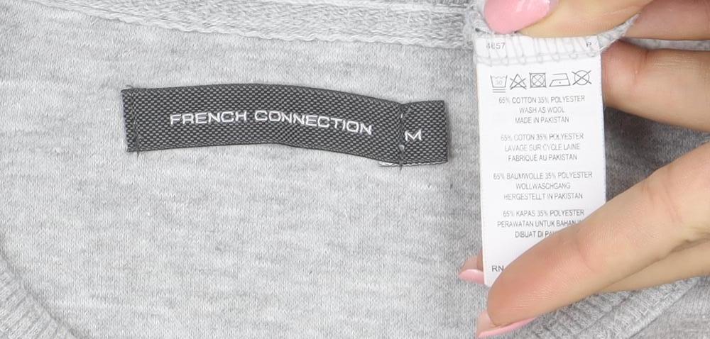 French Connection Mens Grey Cotton Crew Neck Sweatshirt M