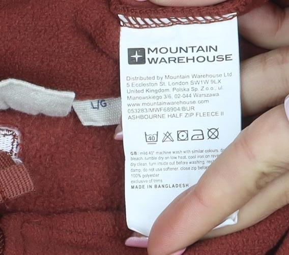 Mountain Warehouse Womens Brown Full Zip Fleece Pullover Size M
