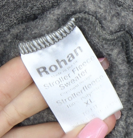 Rohan Womens Grey Fleece Pullover Sweatshirt XL Warm Casual