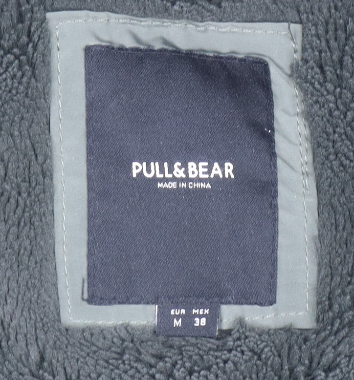 Pull&Bear Women's Green Faux Fur Hooded Puffer Jacket Size 10