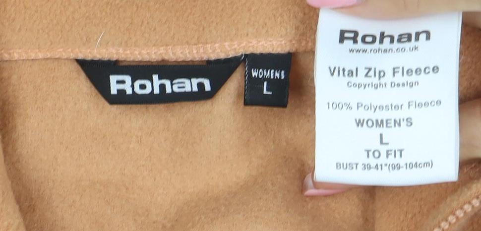 Rohan Womens Beige Fleece 1/2 Zip Pullover Sweatshirt Size L