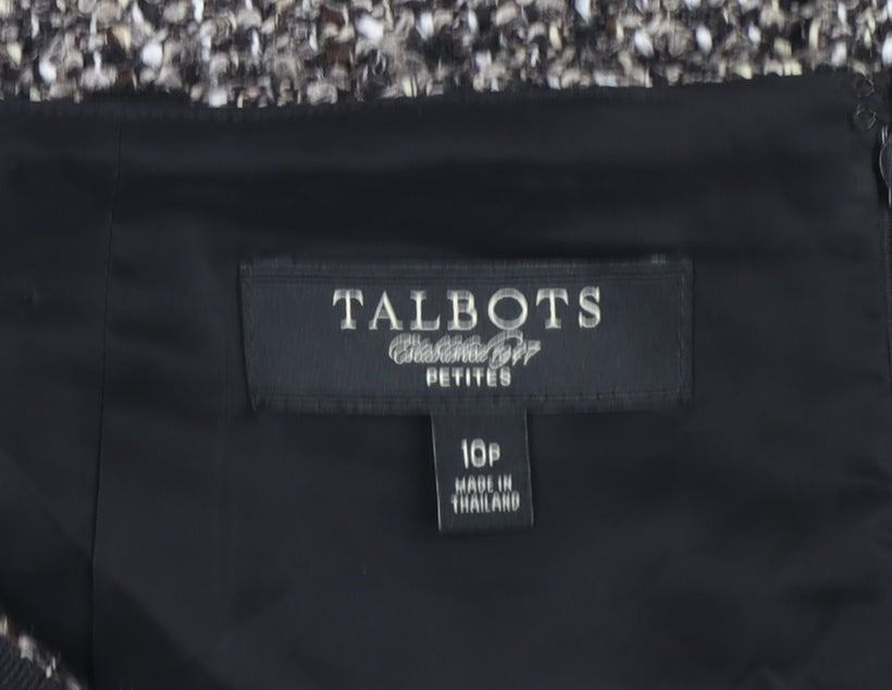 Talbots Women’s Black Tweed Straight Pencil Skirt 16P Petite Lined