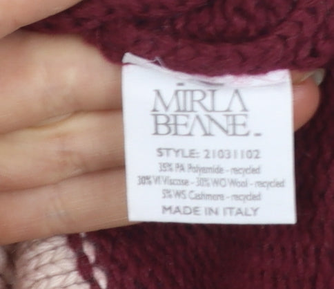 Mirla Beane Women's Multicoloured Mock Neck Check Knit Vest S