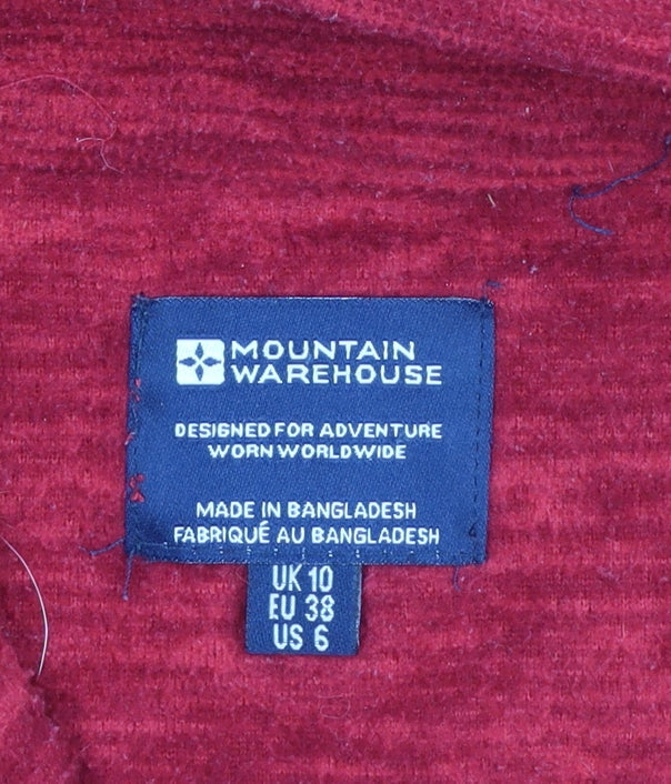 Mountain Warehouse Women Red 1/4 Zip Pullover Fleece Size 10