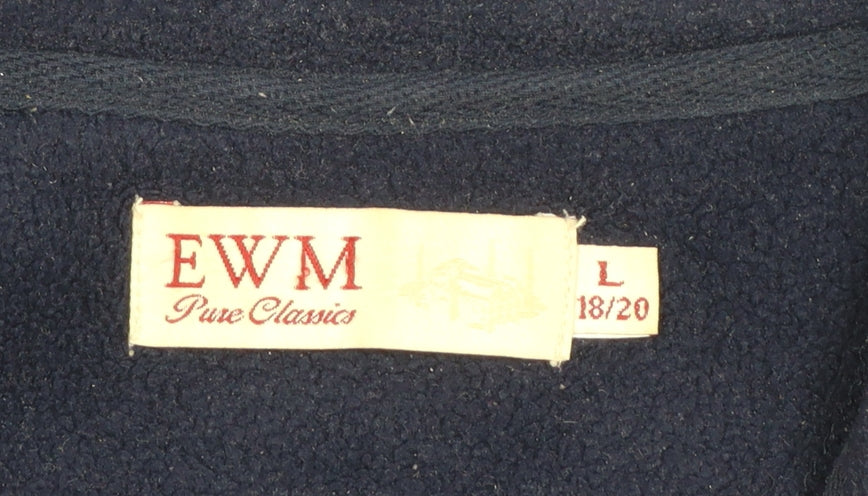 EWM Women Blue Fleece Zip Waistcoat Bodywarmer Size 18