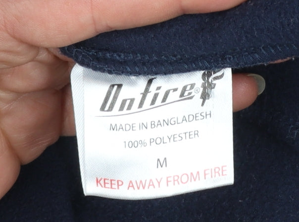 Onfire Men's Blue Fleece Full Zip Jacket Size M