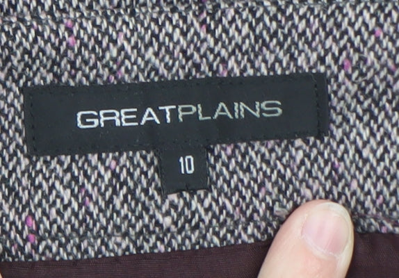 Great Plains Women's Grey Tweed Wrap Mini Skirt Size 10