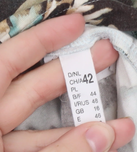 Gerry Weber Women's Multicoloured Floral Jersey Top Size 16