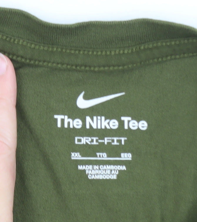Nike Men's Green Dri-Fit Crew Neck T-Shirt XXL
