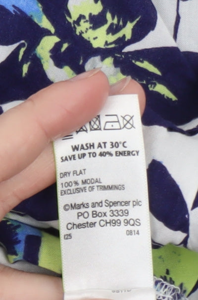 Marks & Spencer Women's Multicoloured Floral Tunic Blouse UK 14