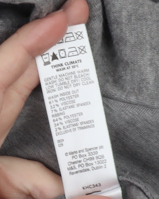 Marks & Spencer Women’s Grey Long Sleeve T-Shirt Dress Size 10