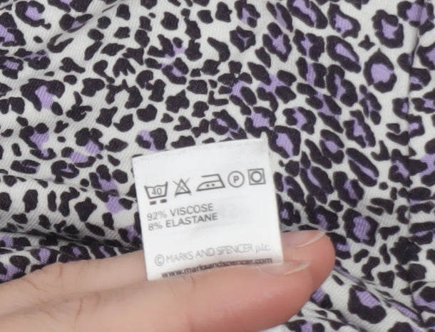 Marks & Spencer Women’s Multicoloured V-Neck 3/4 Sleeve Top Size 18