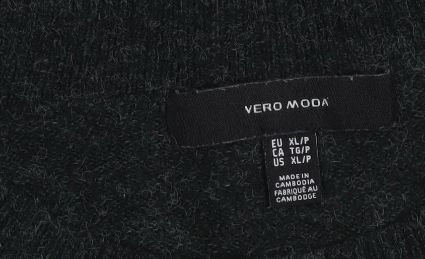 Vero Moda Women’s Black Knit Crew Neck Pullover Jumper Size L