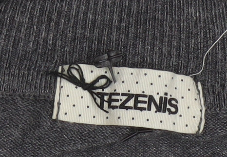 Tezenis Women Grey Slim Fit Roll Neck Long Sleeve Tunic Jumper S