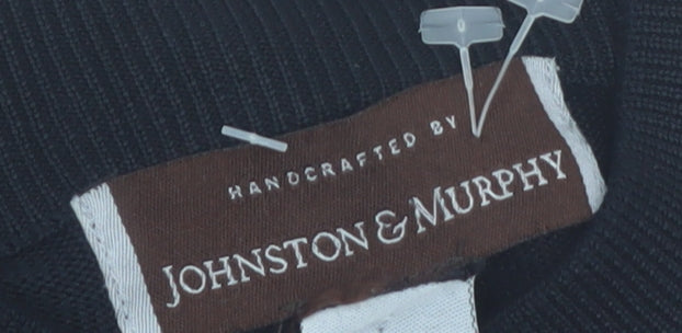 Johnston & Murphy Men's Black Silk Mock Neck Jumper L