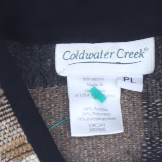 Coldwater Creek Unisex Multicoloured Geometric Knit Jacket L