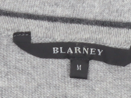 Blarney Womens Grey V-Neck Long Sleeve Button Cardigan M