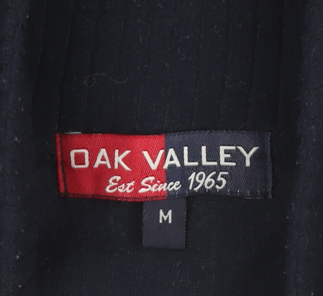 Oak Valley Men's Blue Half Zip Fleece Jumper Size M