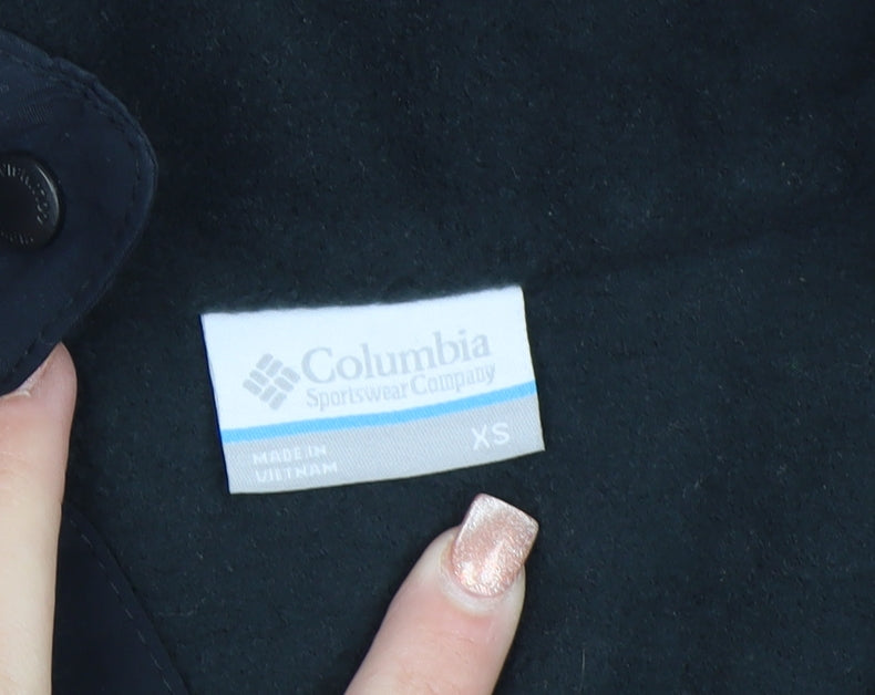 Columbia Women XS Black 1/4 Snap Fleece Pullover Sweatshirt