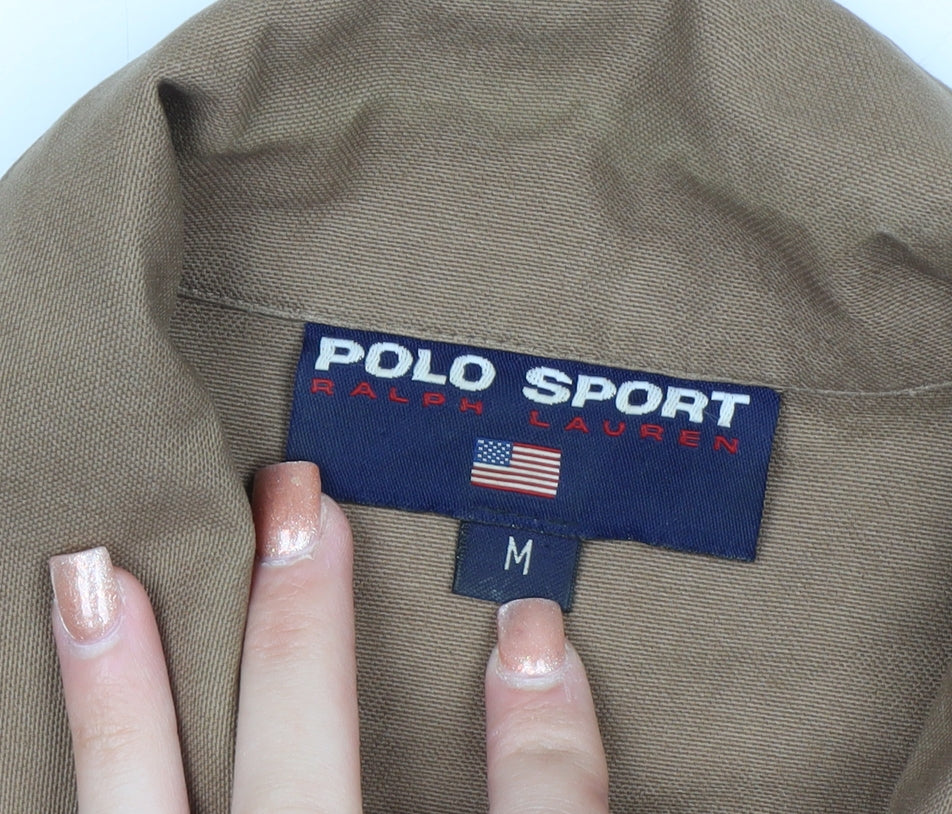 Polo Sport Ralph Lauren Women Brown Cotton Utility Jacket M