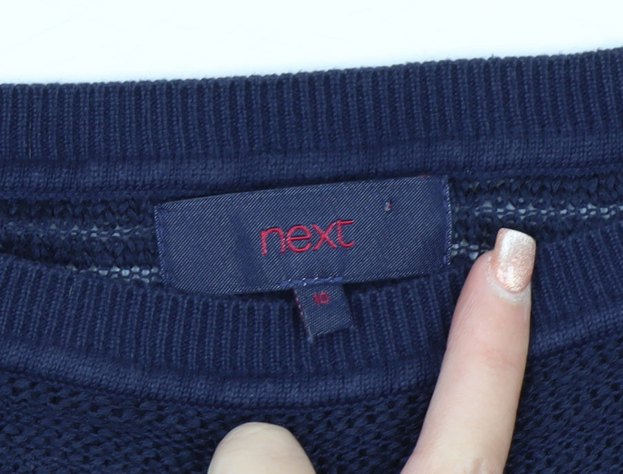 Next Women’s Blue Cold Shoulder Knit Jumper Size 10
