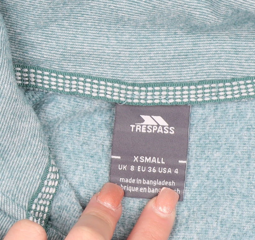 Trespass Womens Blue 1/2 Zip Pullover Fleece Sweatshirt Size XS UK 8