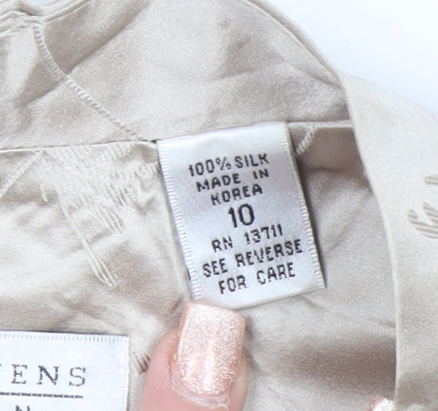 Valerie Stevens Women’s Beige Silk Suit Waistcoat Size 10 Classic Formal