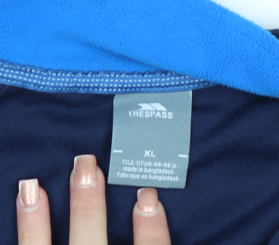 Trespass Men's Blue XL Fleece Pullover 1/4 Zip Sweatshirt