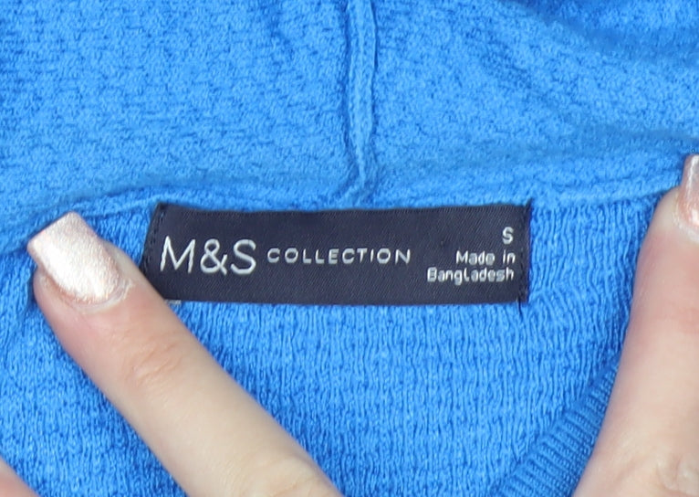 Marks & Spencer Women Bright Blue Full Zip Hoodie Size Small