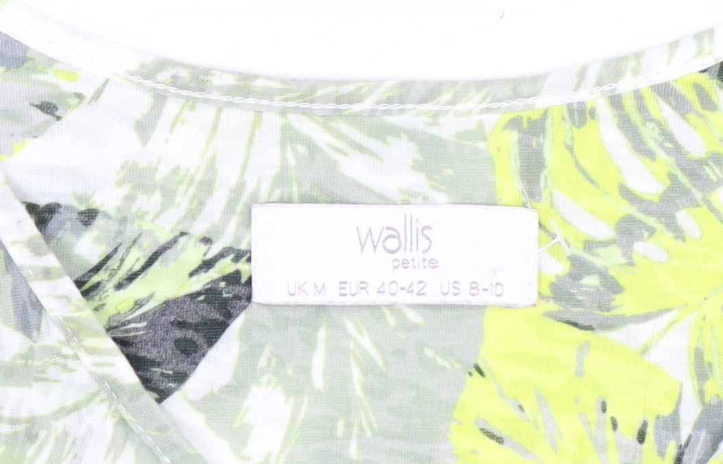 Wallis Women’s Multicoloured Petite V-Neck T-Shirt M Tropical