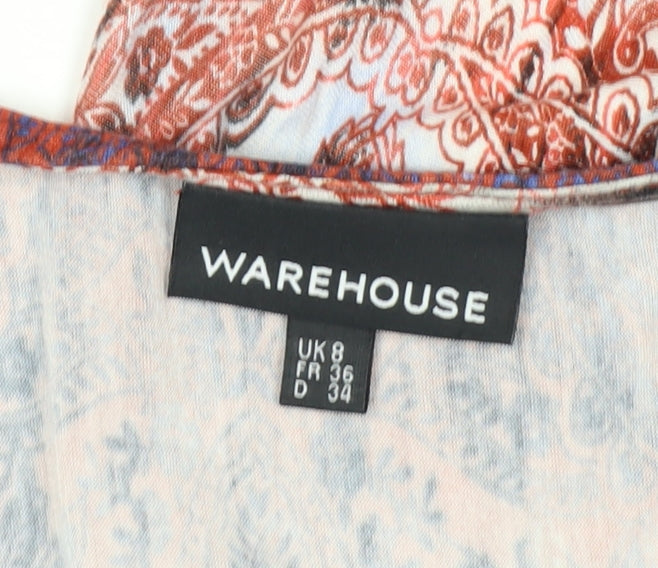 Warehouse Women’s Multicoloured Paisley Maxi Dress Size 8