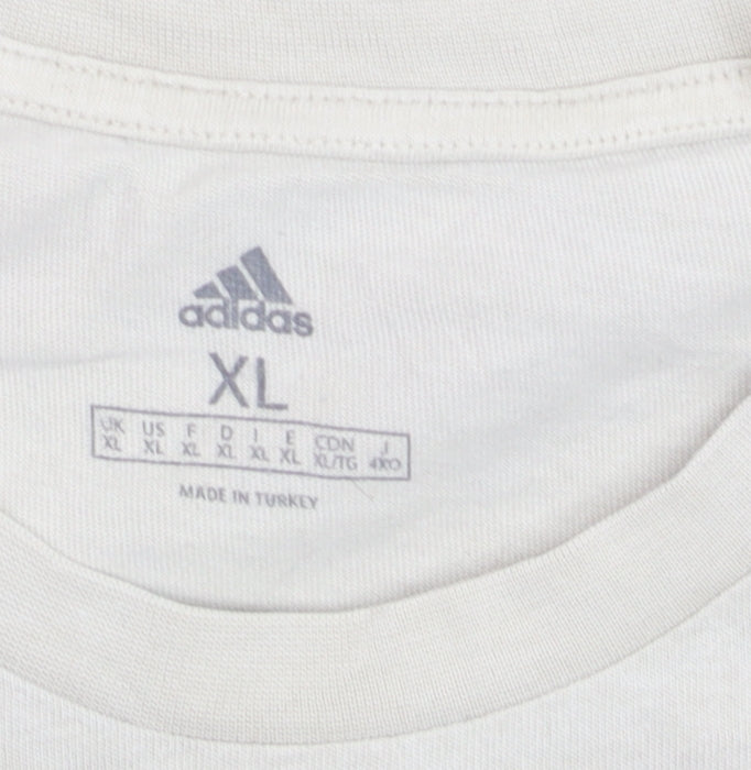 adidas Men's Beige London Graphic Print XL T-Shirt
