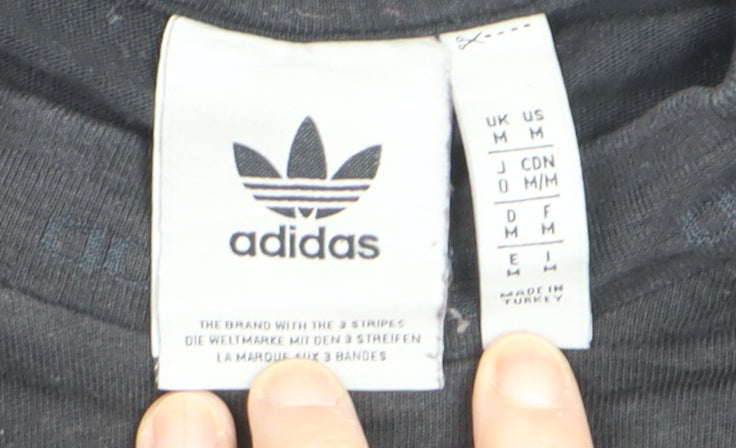 Adidas Men's Black Crew Neck Short Sleeve T-Shirt Size M