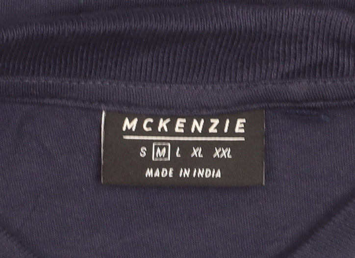 McKenzie Men's Blue Polo Shirt M Regular Fit Short Sleeve