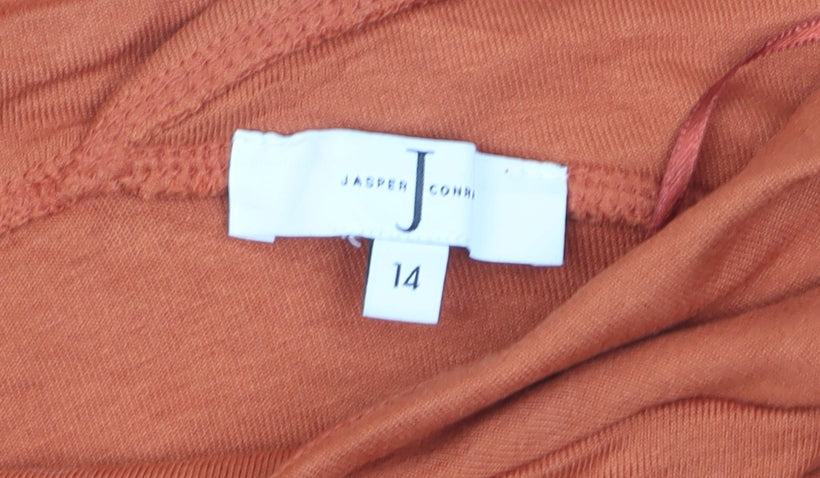 Jasper Conran Women’s Orange Off Shoulder Wrap Blouse Size 14