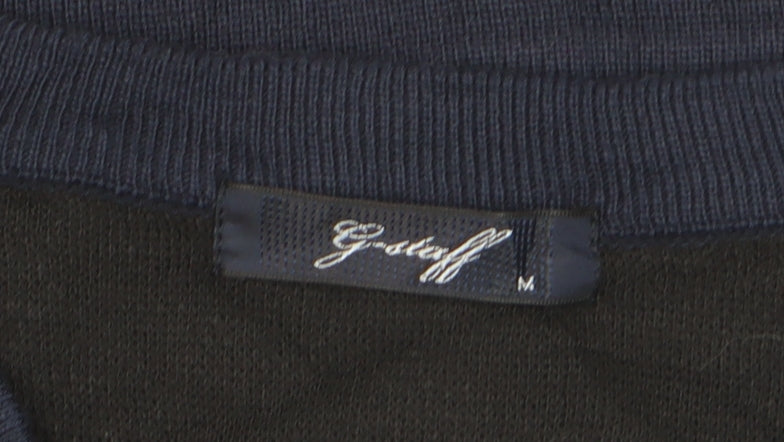 Gestoff Men's Blue Argyle V-Neck Pullover Jumper Size M