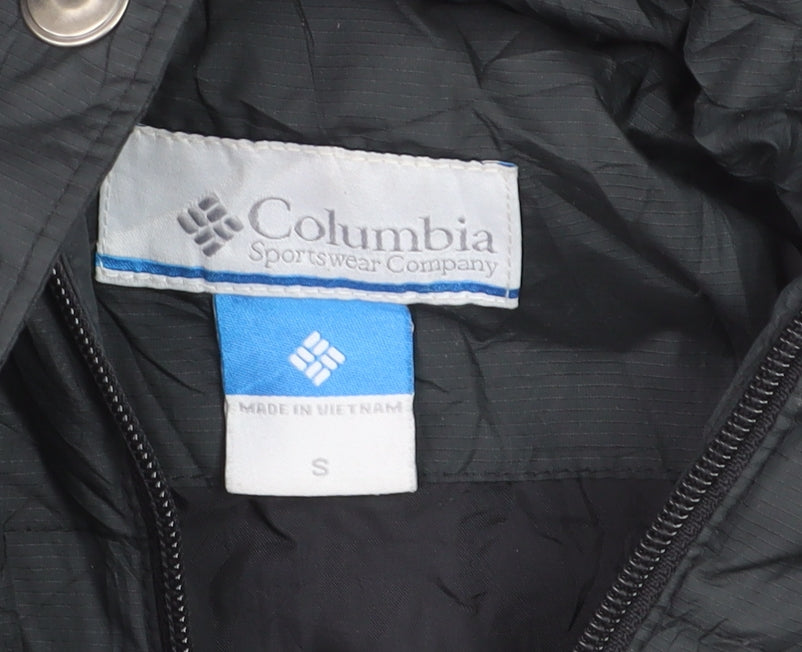 Columbia Men's Black Hooded Down Parka Coat Size S Outdoor Winter