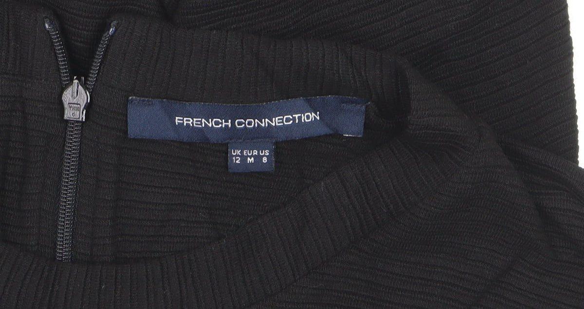 French Connection Women's Black Size 12 Bodycon Knit Dress
